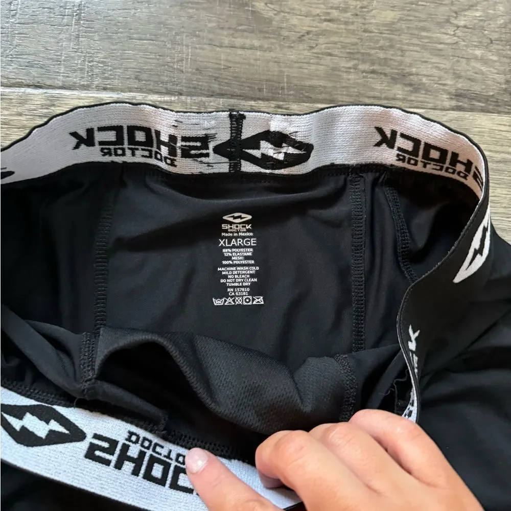 MENS SHOCK DOCTOR COMPRESSION SHORTS SIZE XL